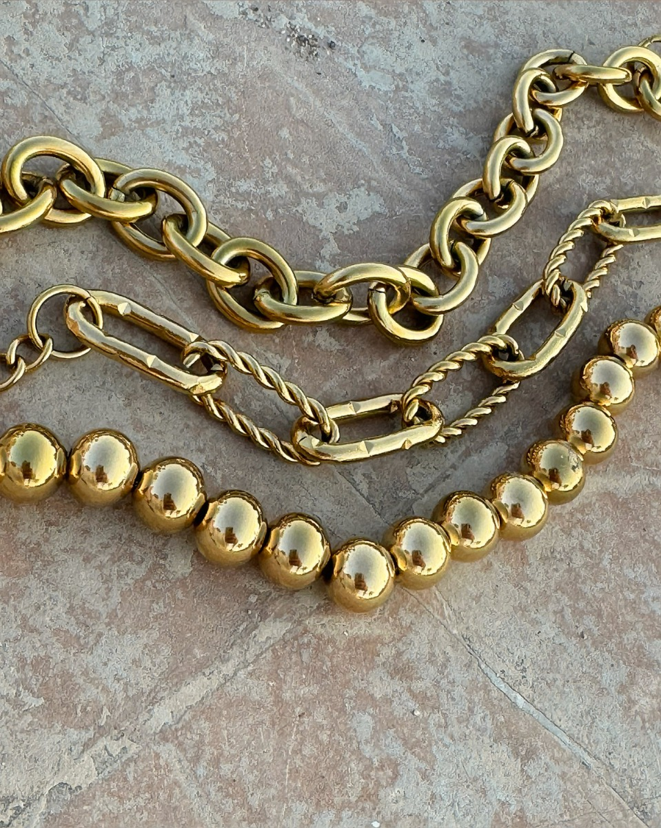 Big chain link bracelet goldplated