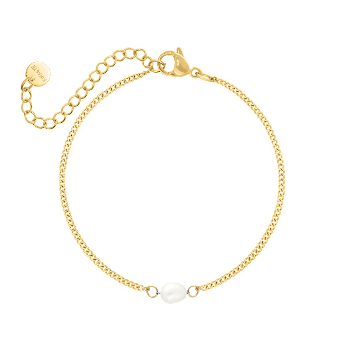 Minimalistische parel armband goudkleurig