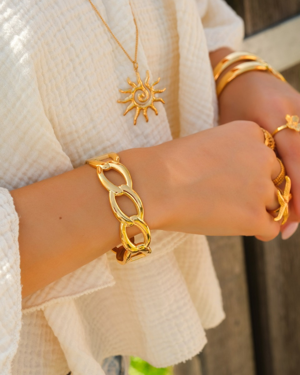 Gouden bangle chunky