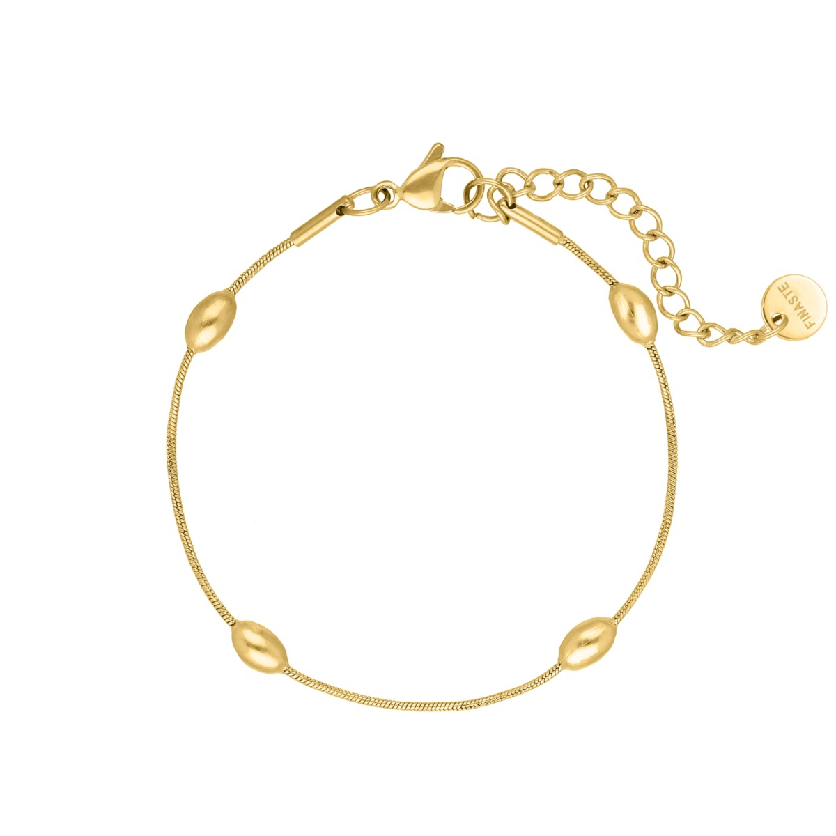 Fijne bolletjes armband goudkleurig