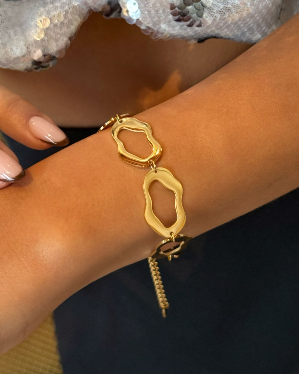 Trending statement armband goud