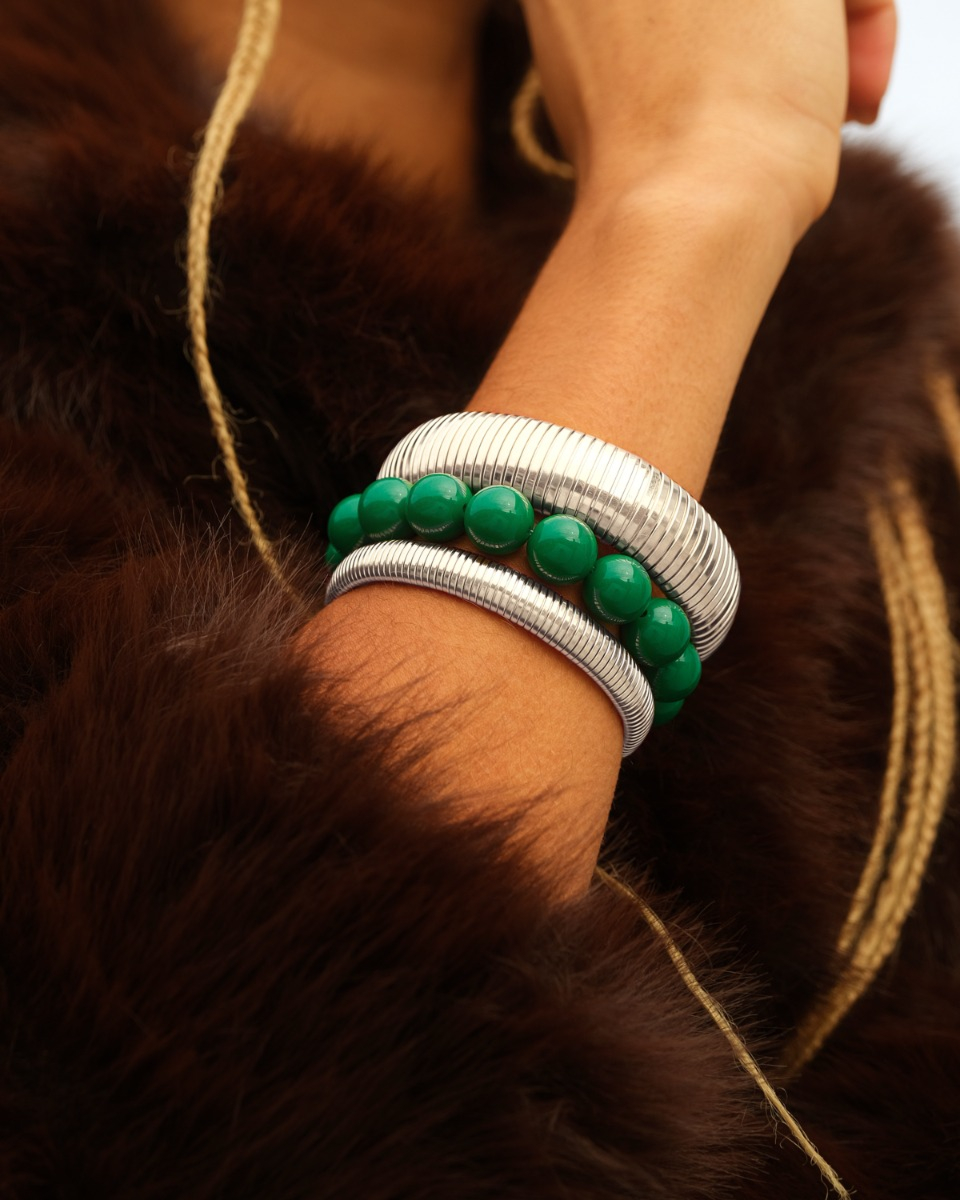 Bangles zilver met stretch