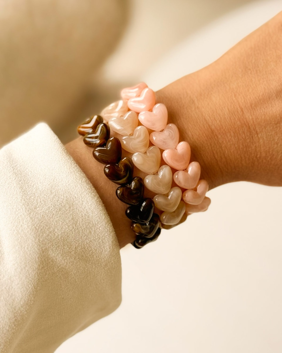 Armbanden hartjes kralen
