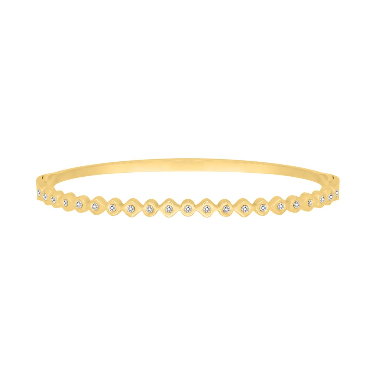 Bangle met steentjes minimalistisch goudkleurig