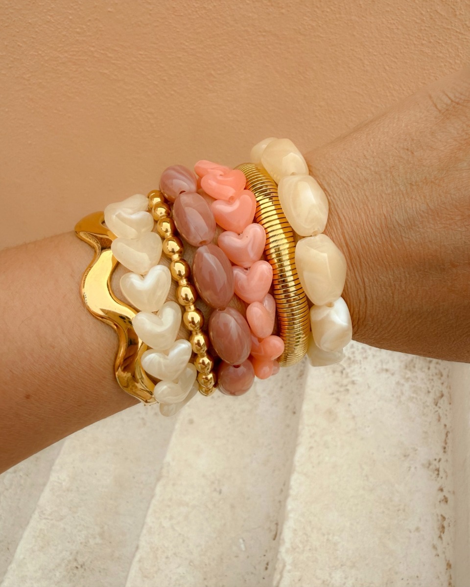 Bangle wave goudkleurig