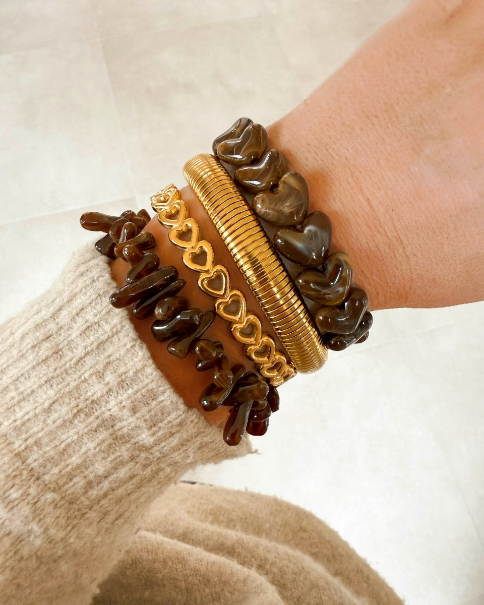 Bangle armparty bruin