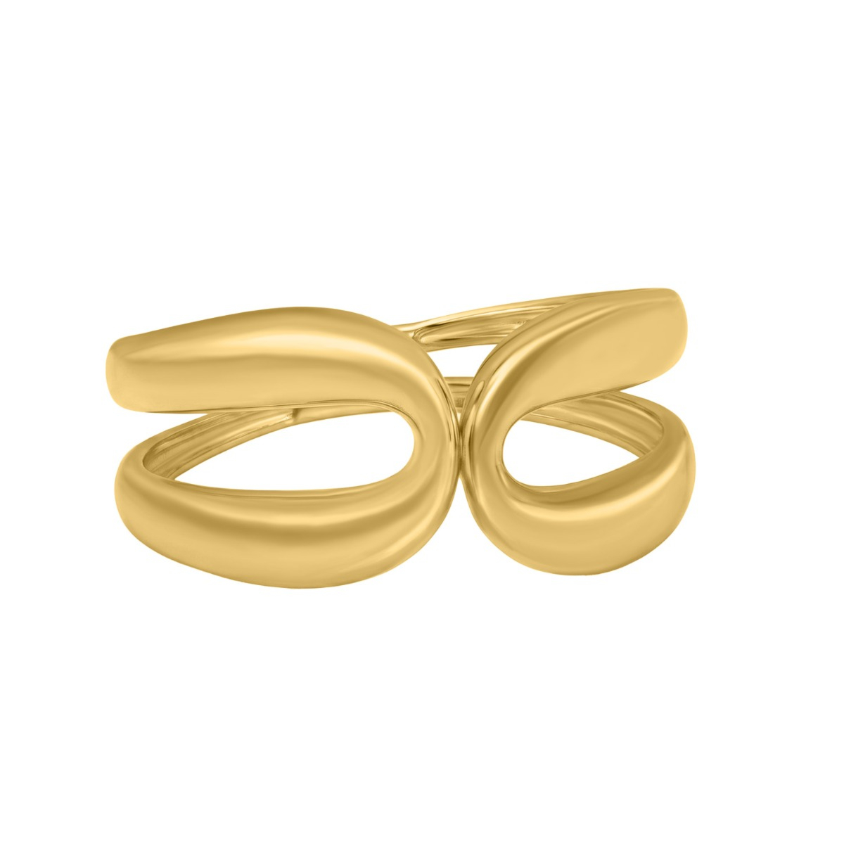 Double loop bangle goudkleurig