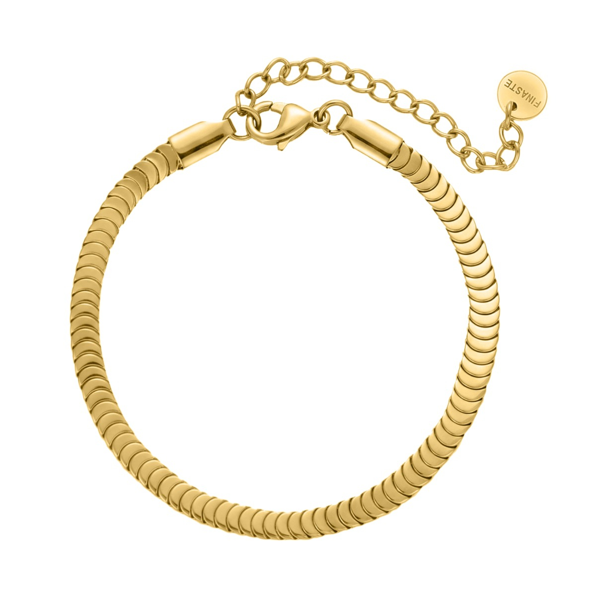 Schakelarmband cube goudkleurig