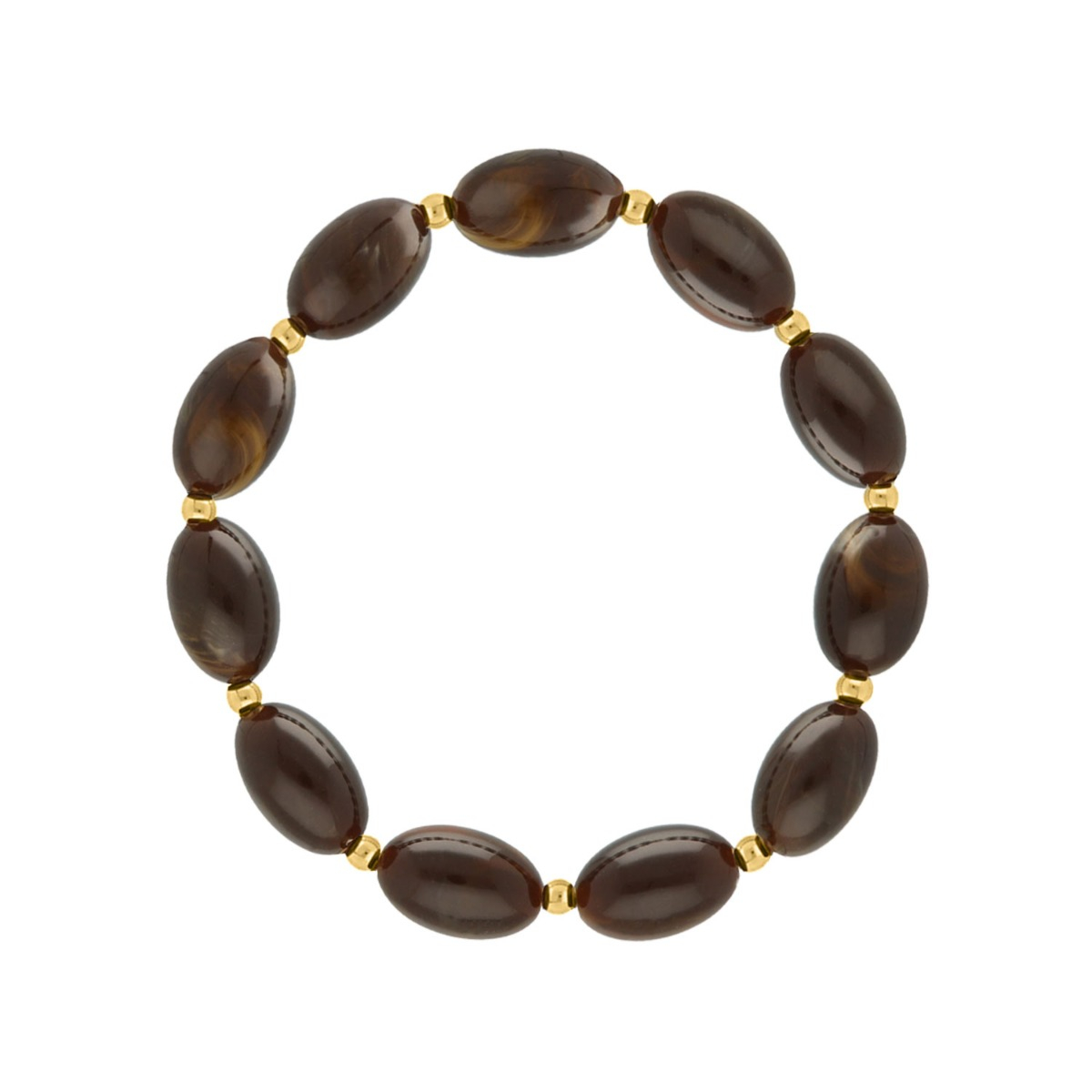 Ovale kralen armband bolletjes