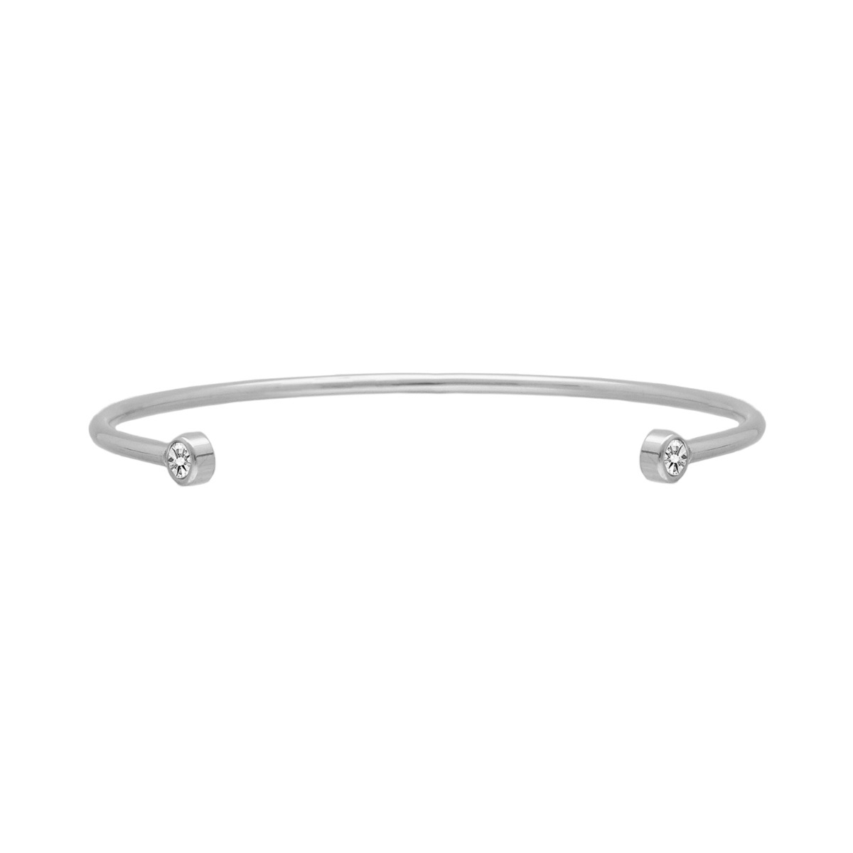 Steentjes bangle zilver