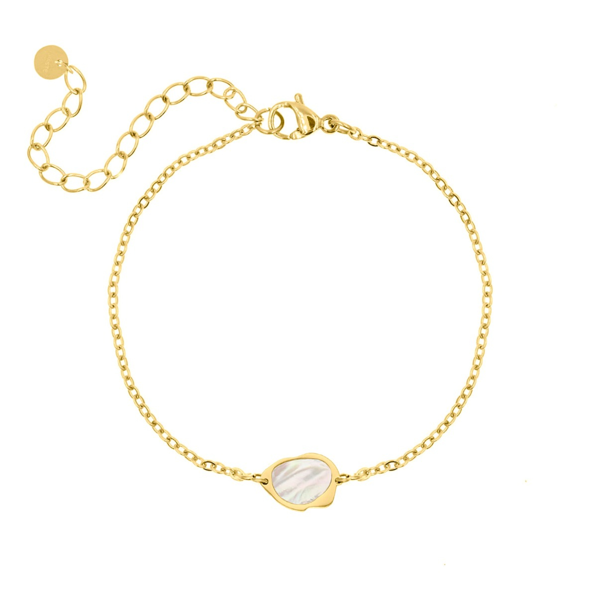 Armband parelmoer kleur goud