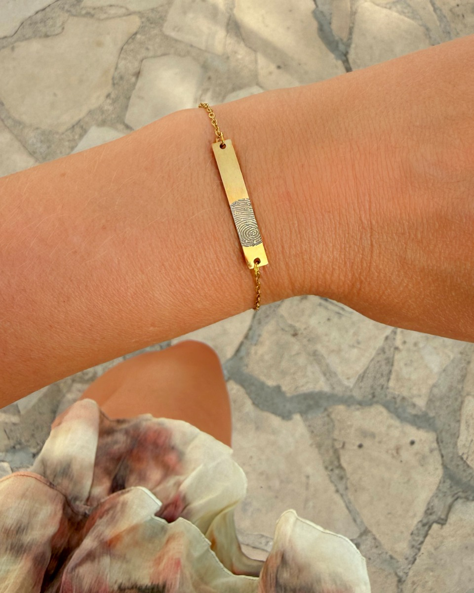 Bar armband vingerafdruk