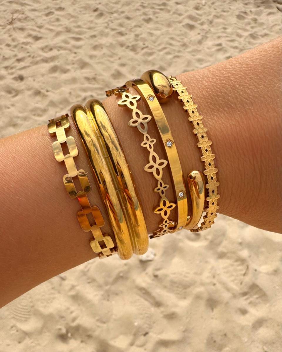 Dubbele bangle goudkleurig