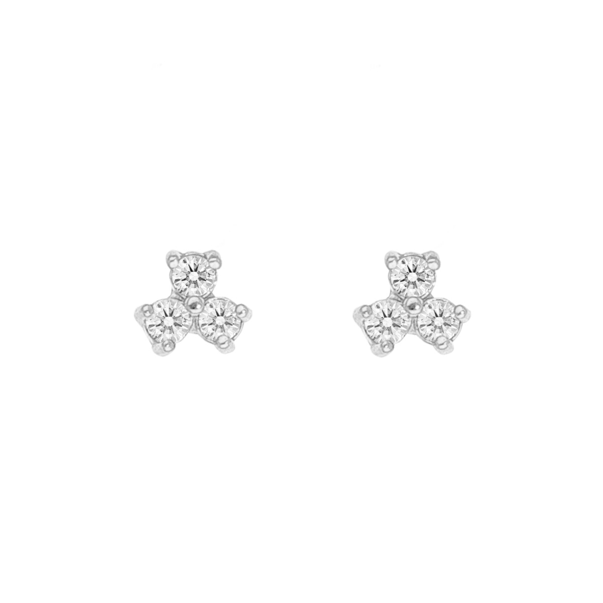 Stud oorbellen triple stone