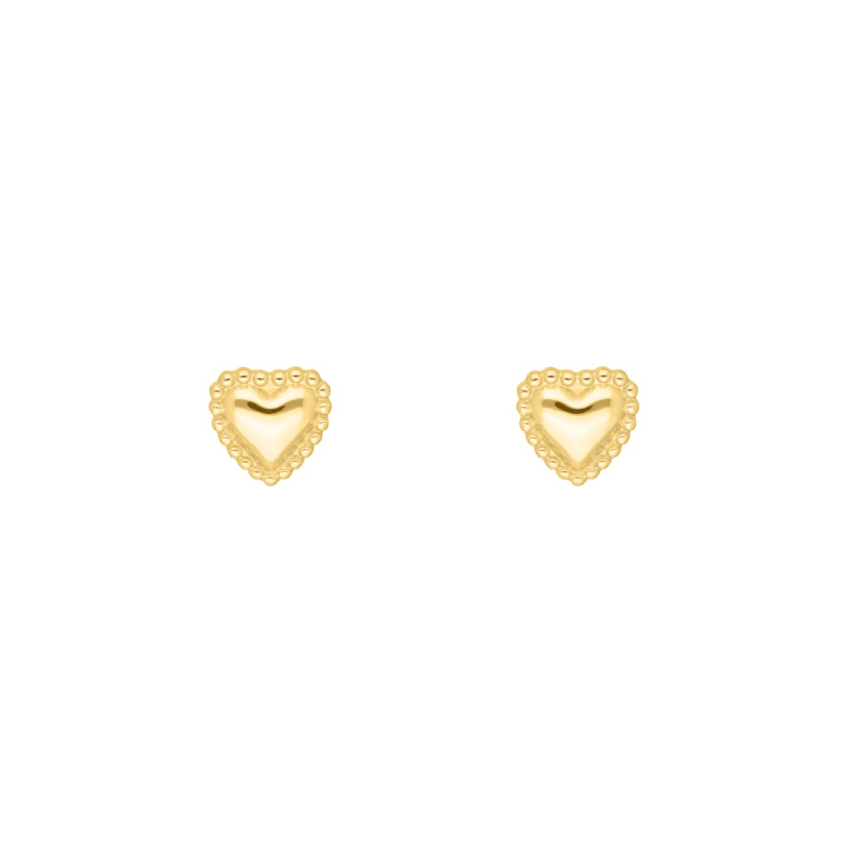 Stud oorbellen vintage hartje goudkleurig