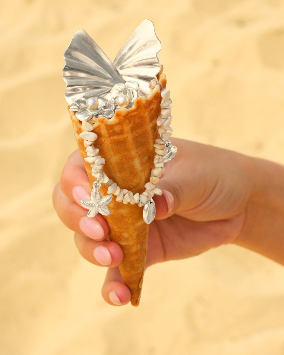 zilveren sieraden in ijshoorntje