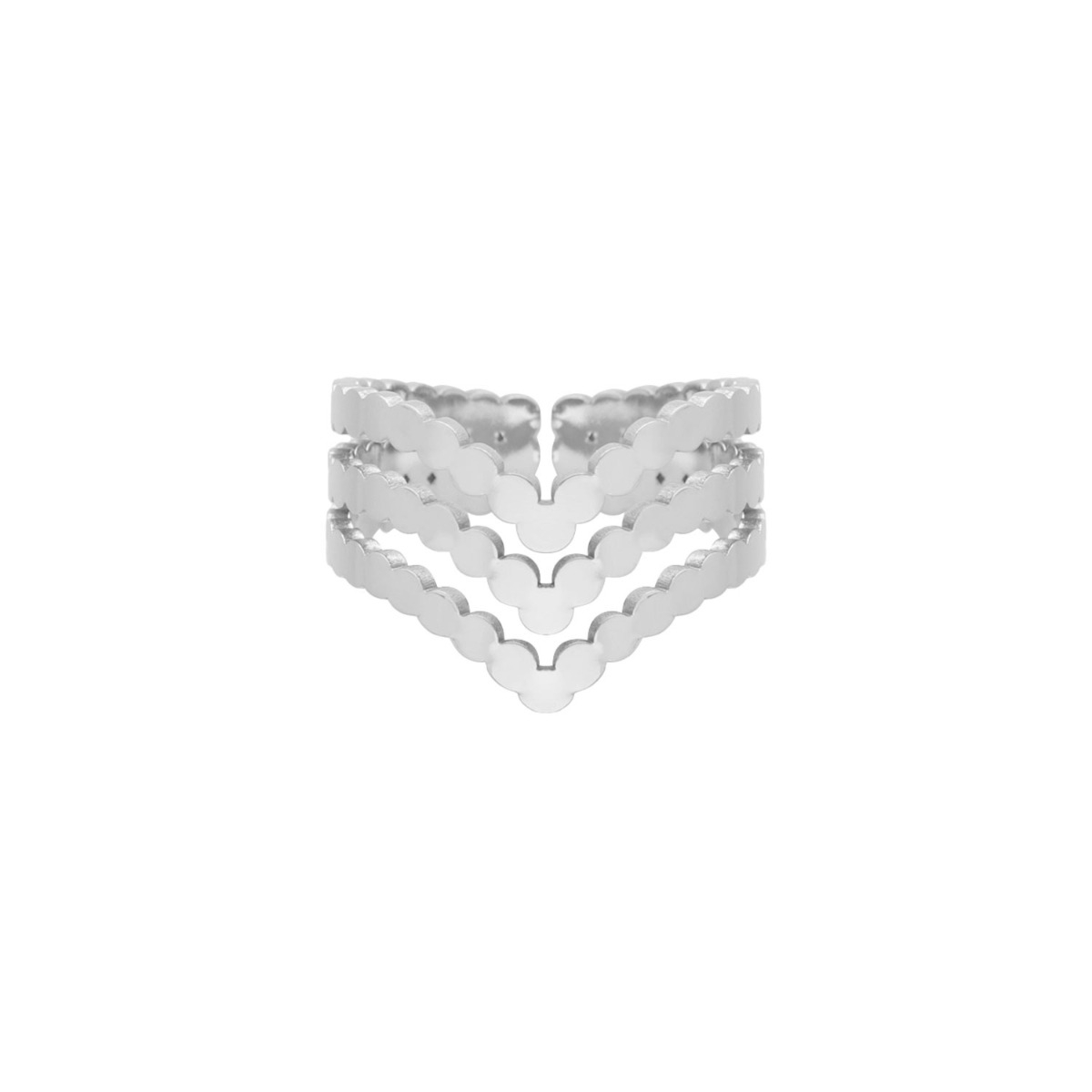 Dots ring zilver