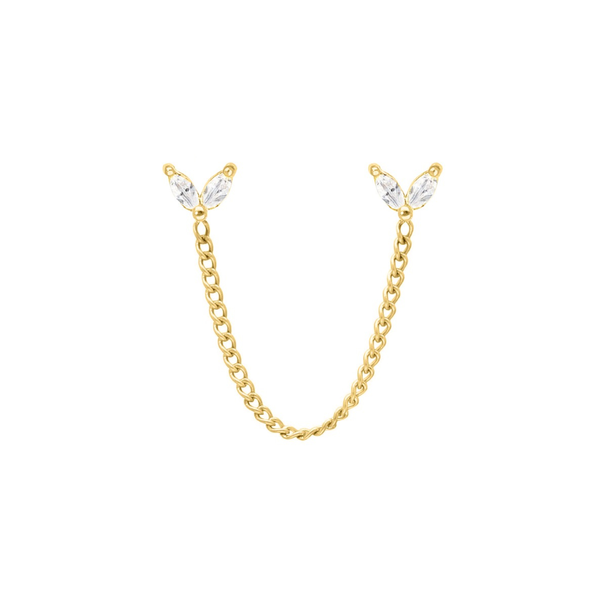 Ketting oorbel sparkle
