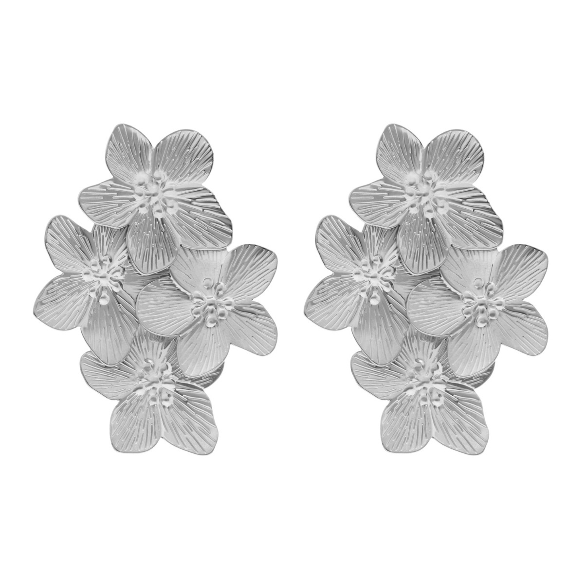Statement oorbellen multi flower