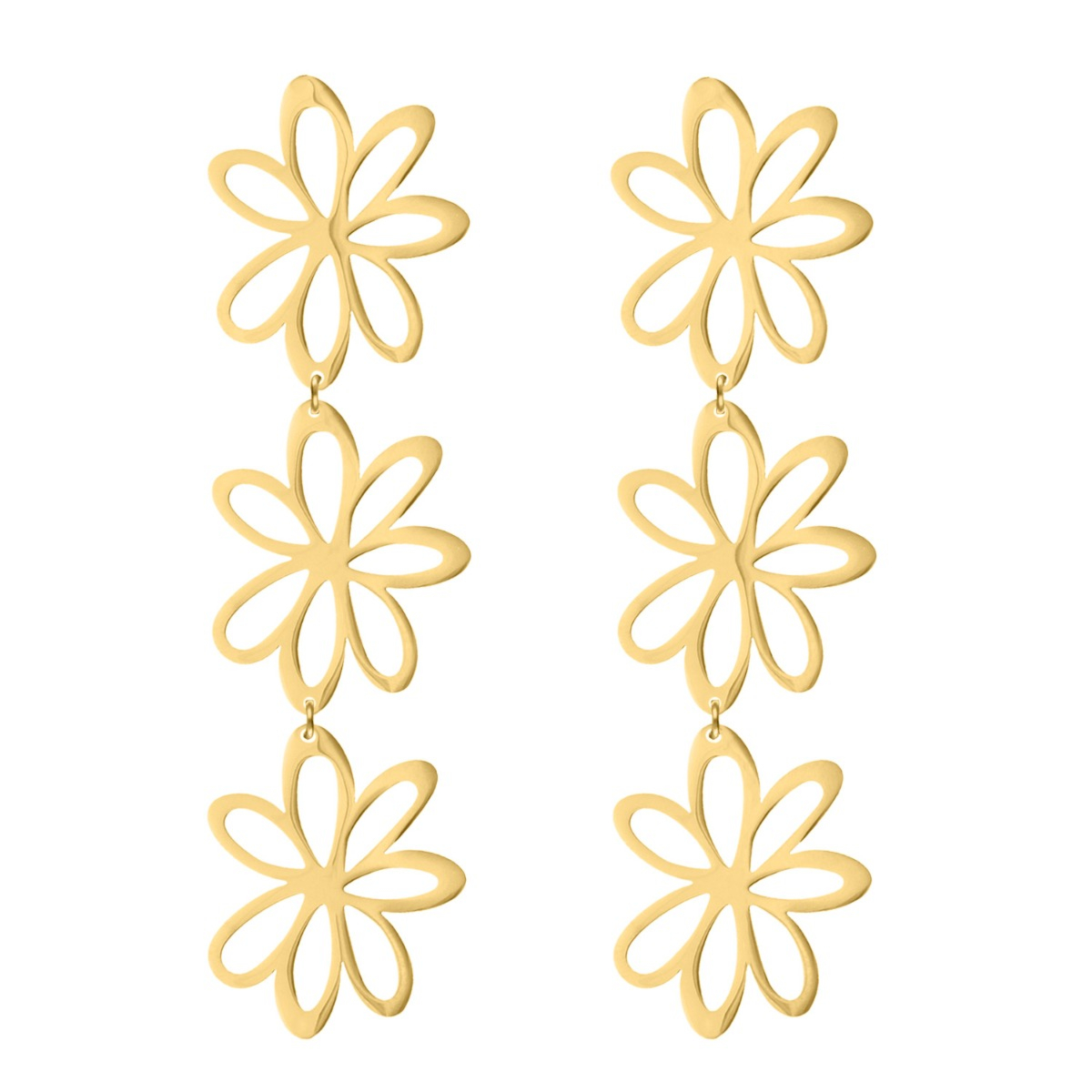 Bloom oorbellen goud