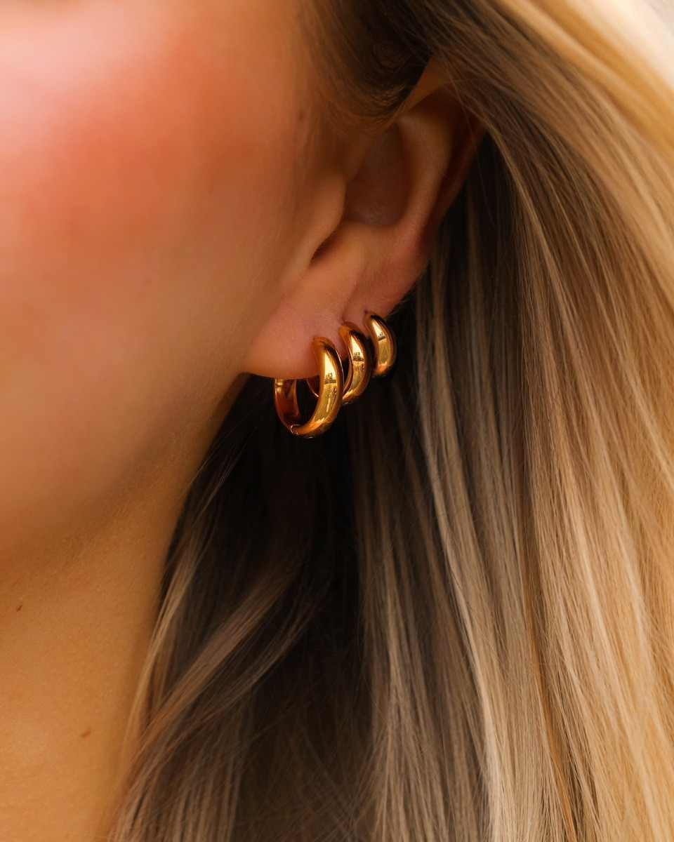 Gouden oorringetjes set