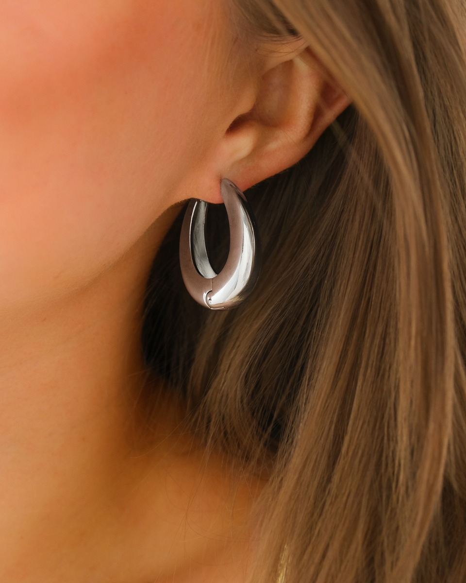 Zilveren creolen hoops