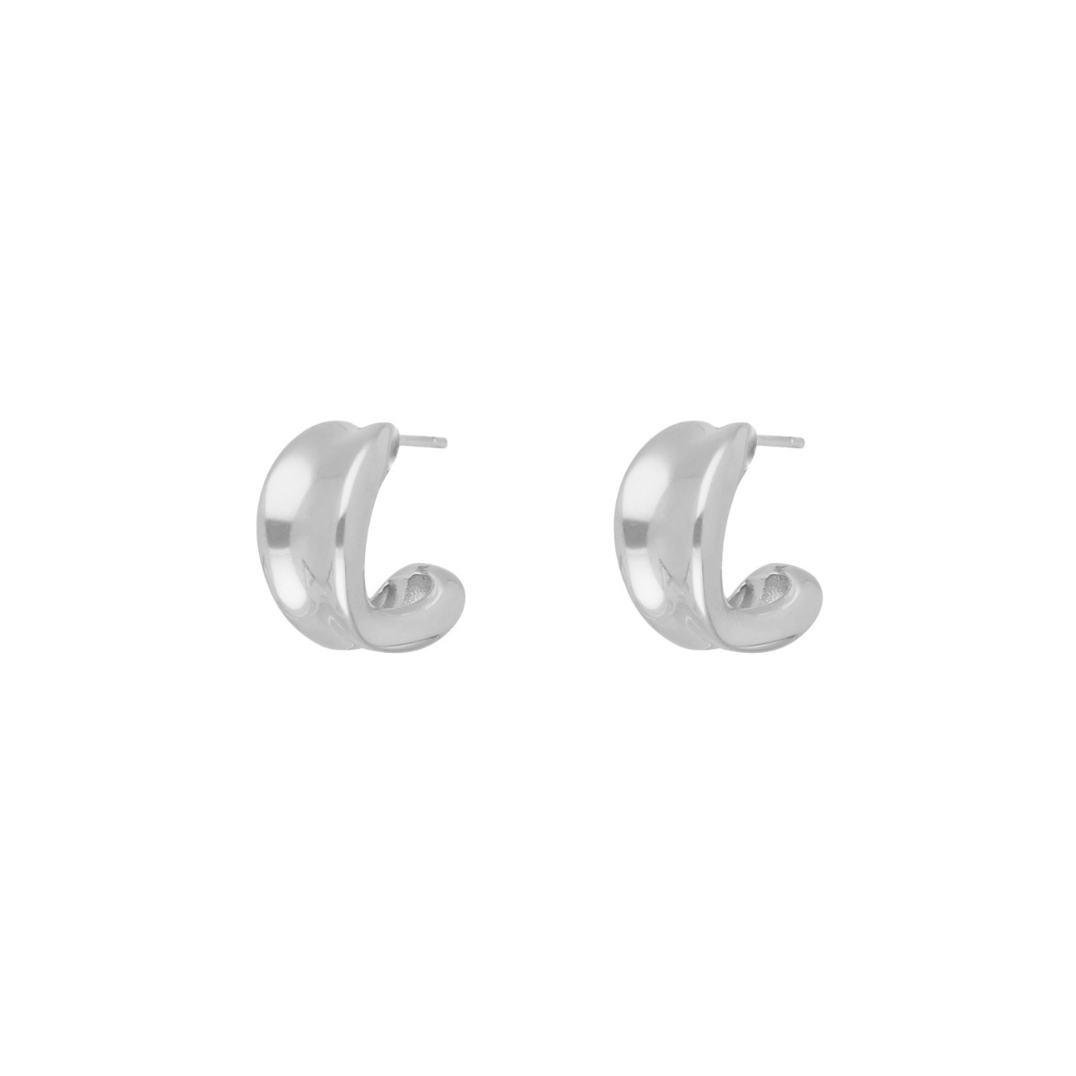 Chunky hoops rond zilver