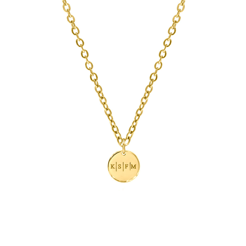 Vier Initialen Ketting Goud