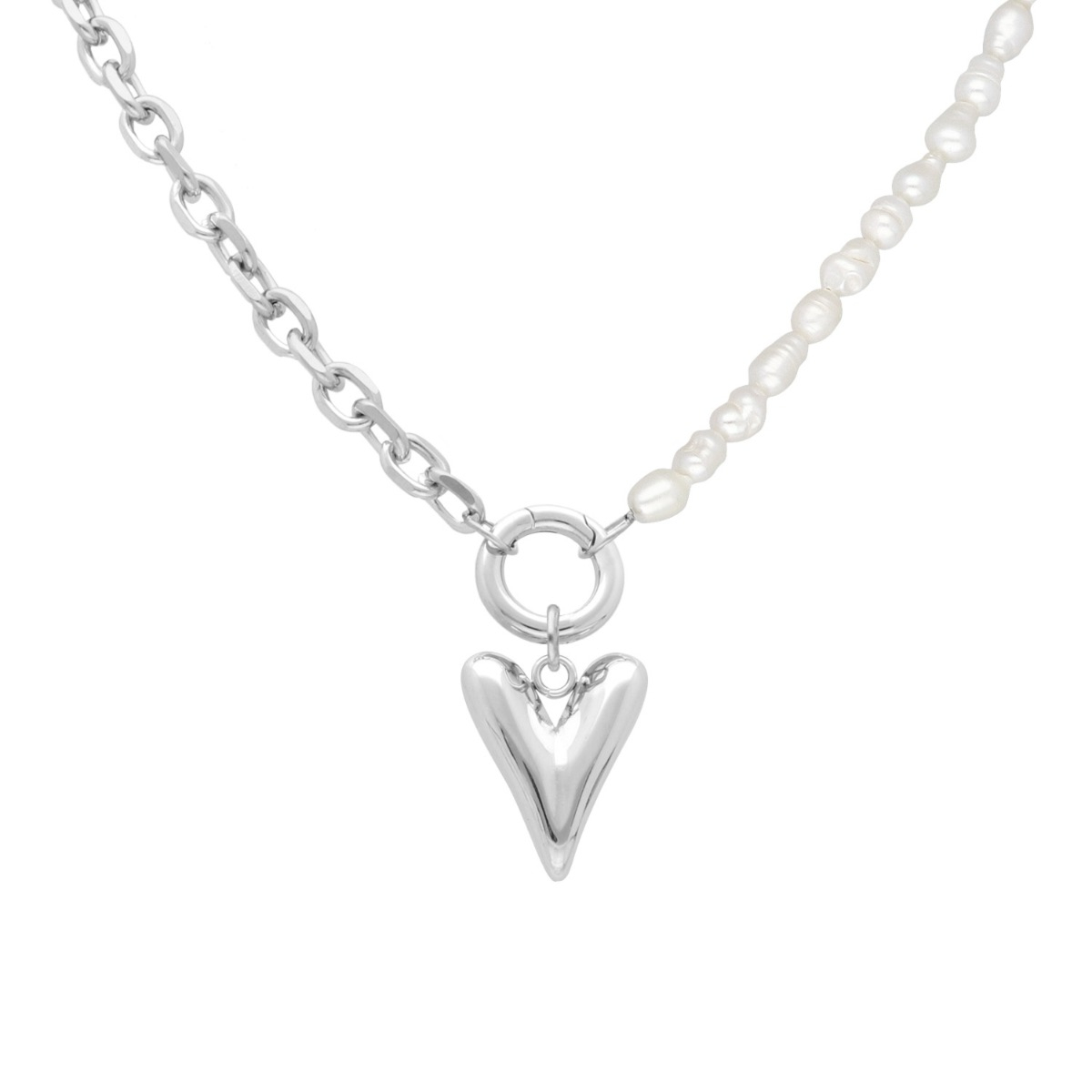Chain & pearl ketting