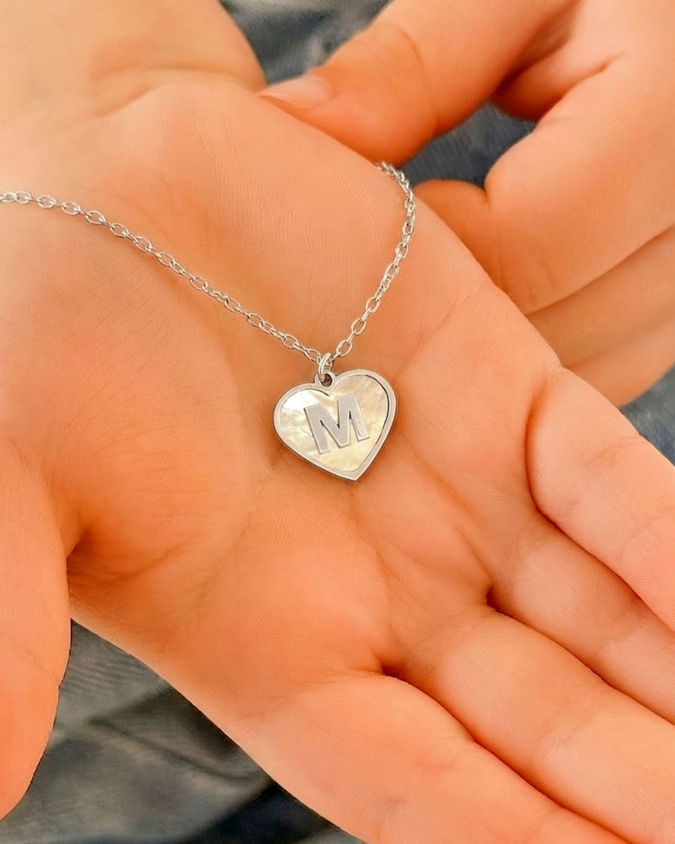 Zilveren ketting luxury initial