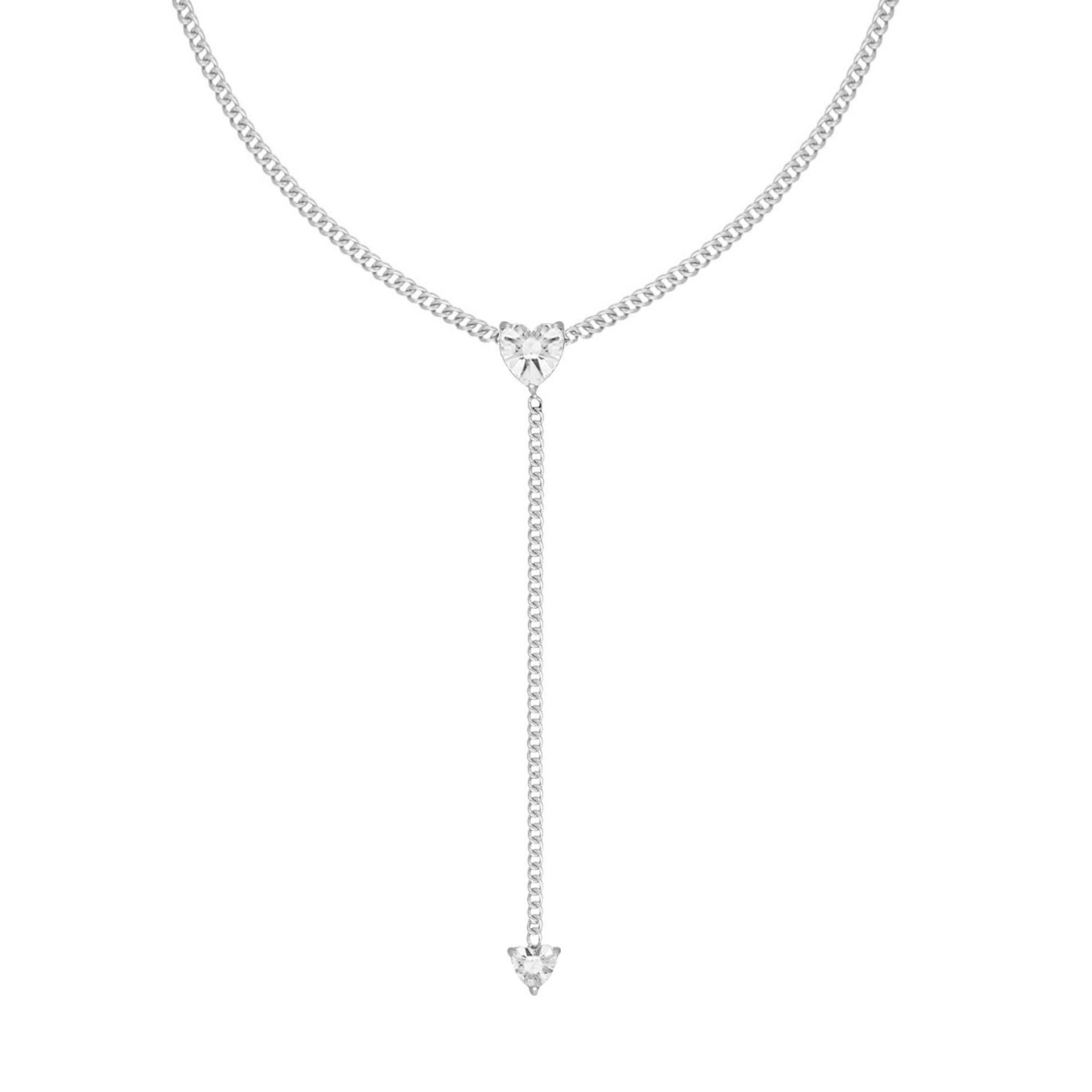 Lange ketting met hartjes steentjes