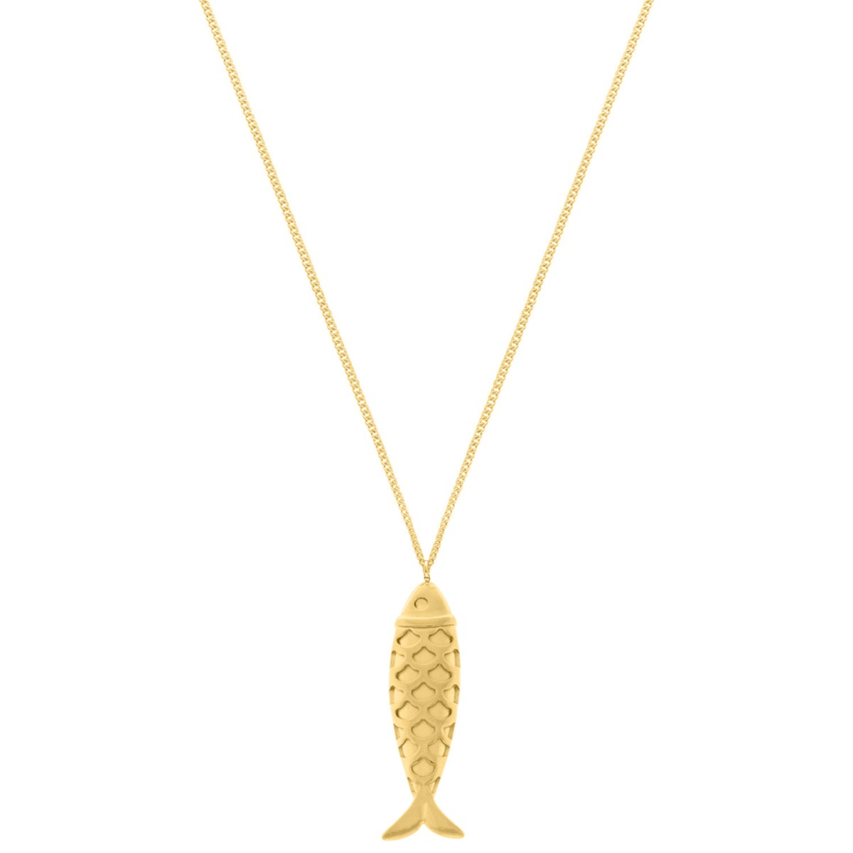 Lange ketting vis goud