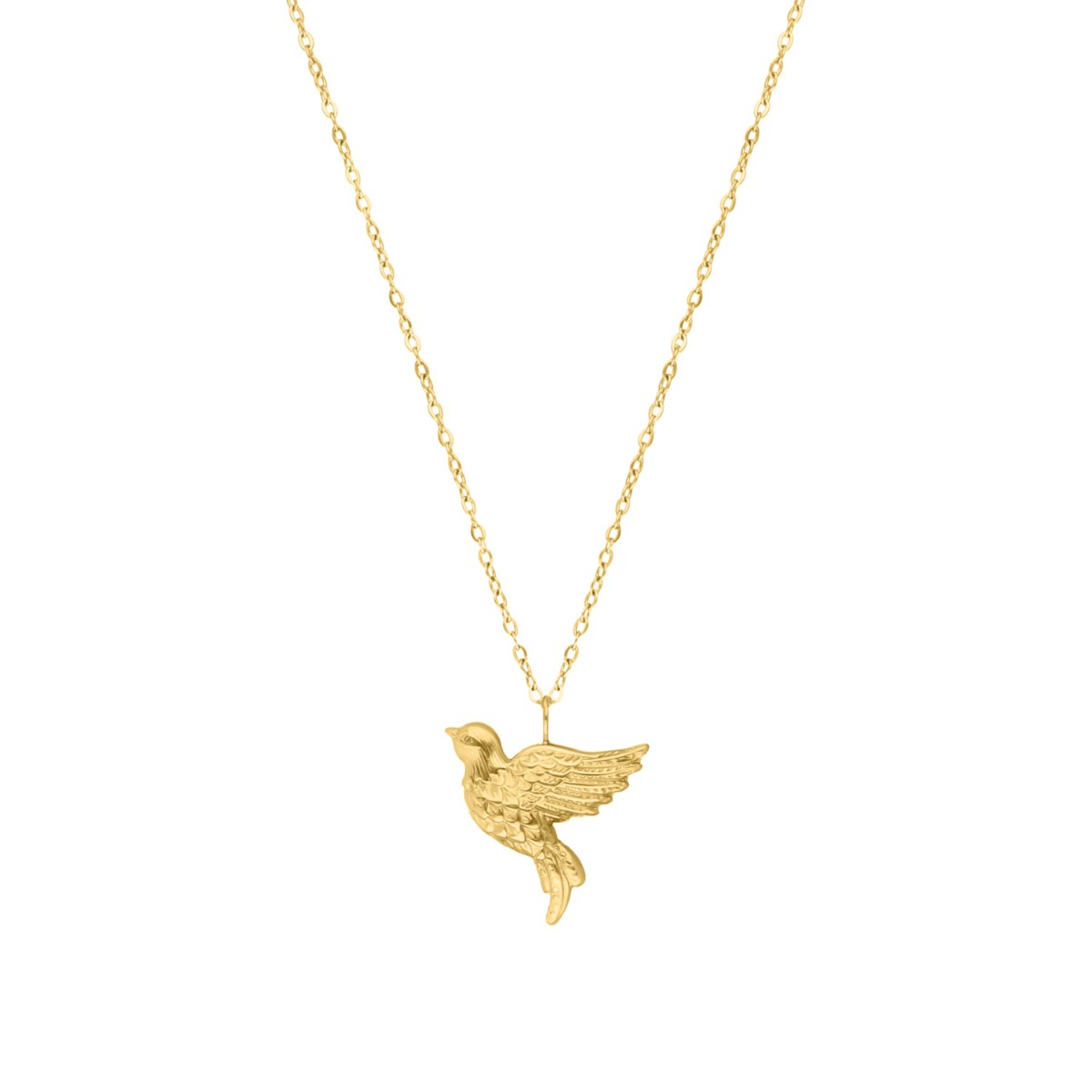 Vogel ketting goudkleurig