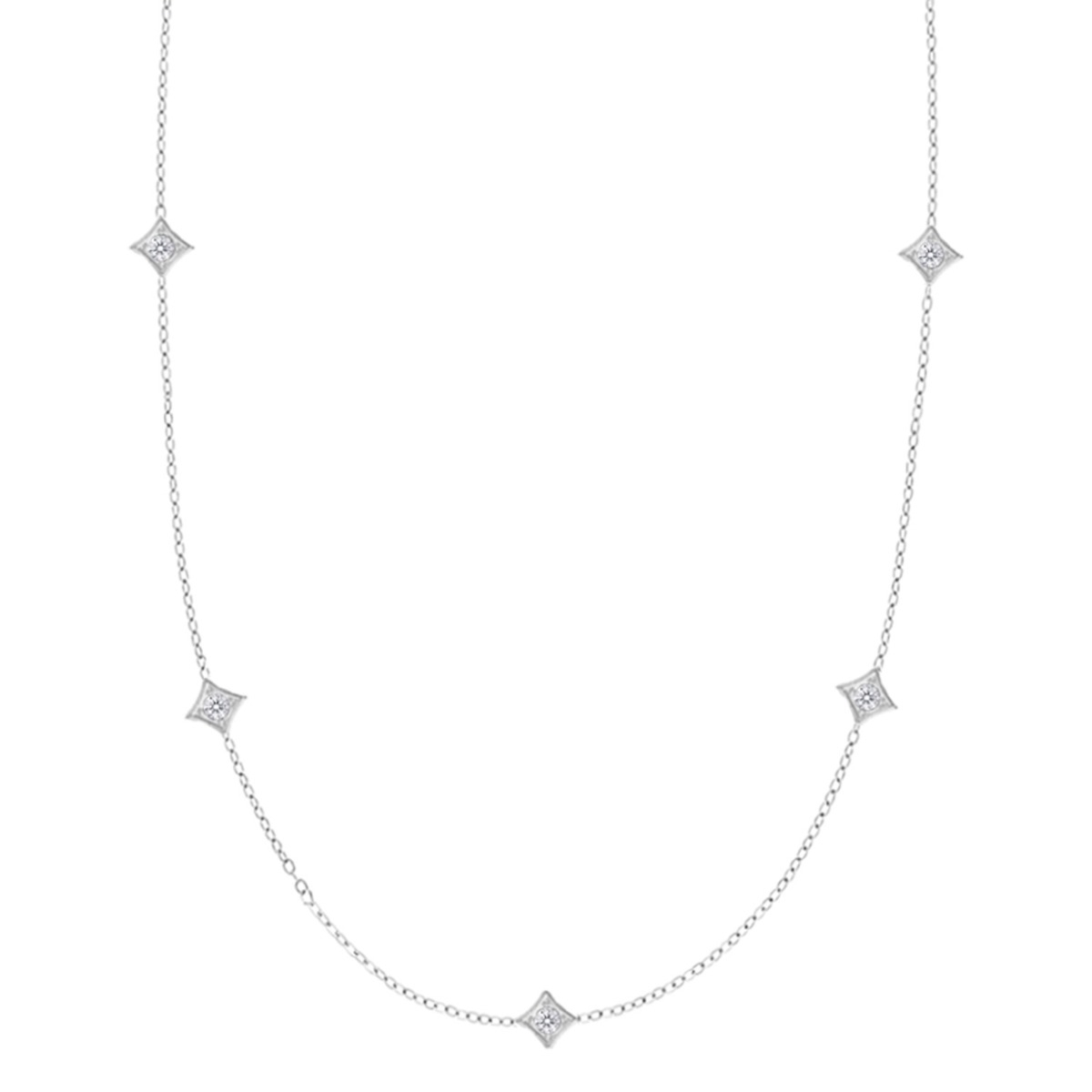 Minimalistische ketting met ruitjes