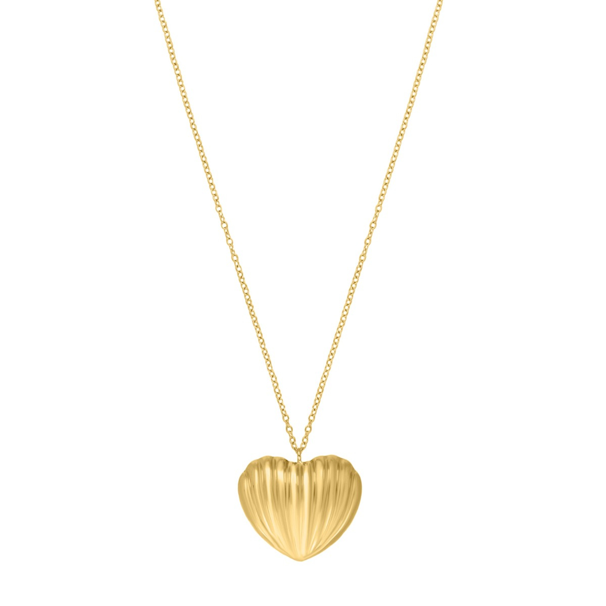Lange ketting met schelp goudkleurig