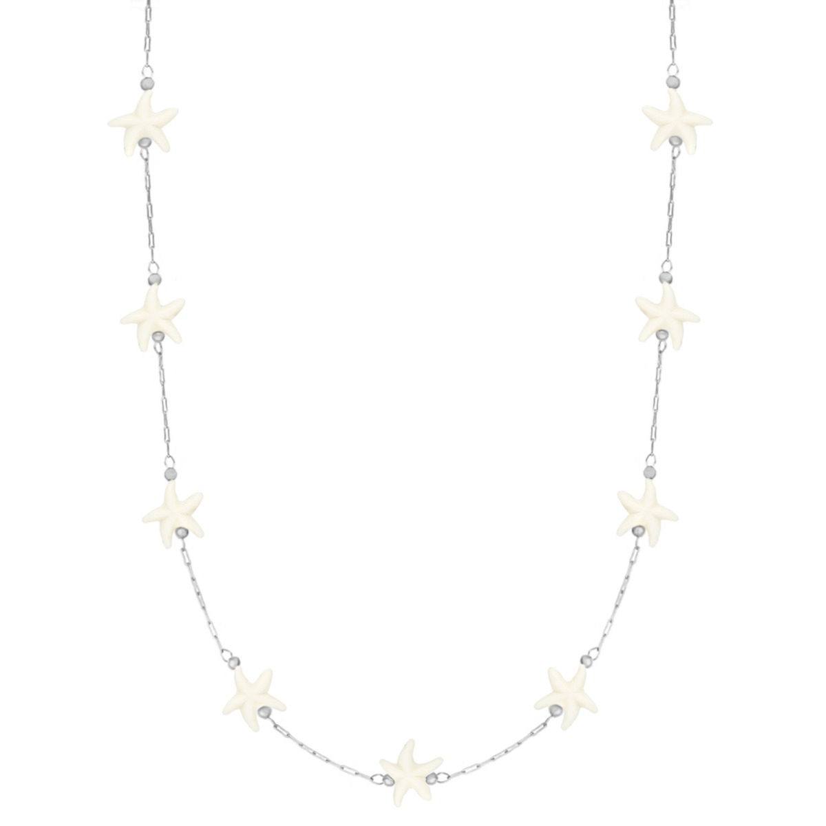 Zeester ketting zilver