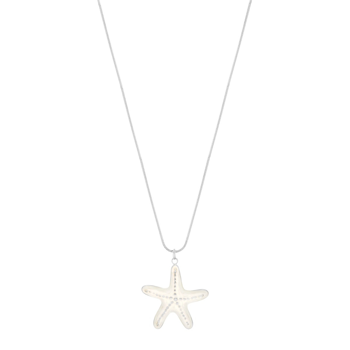Zilveren zeester ketting