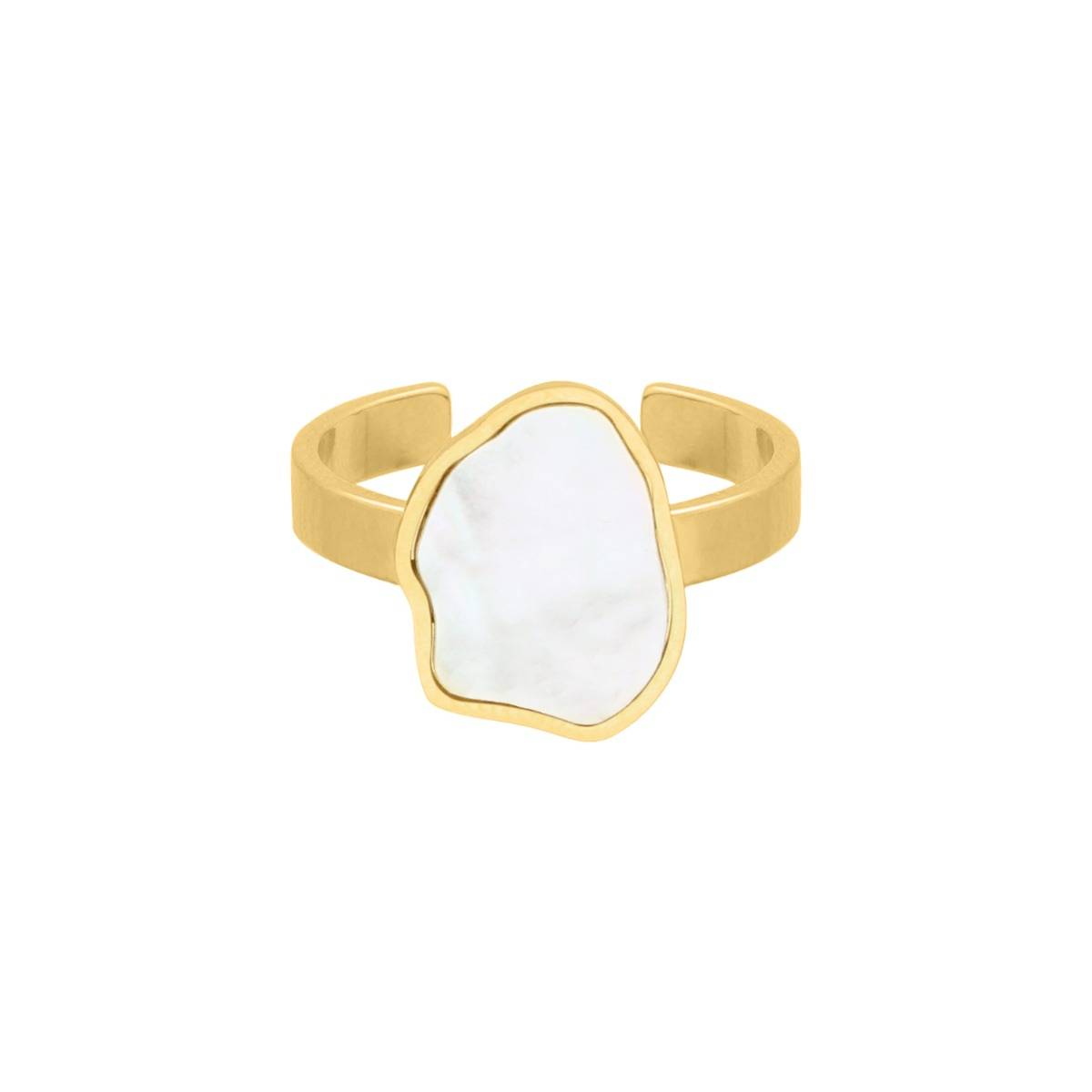 Musthave sea shell ring goudkleurig
