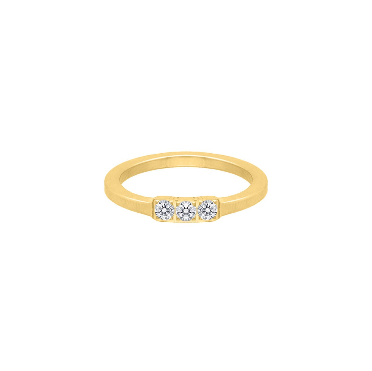 Steentjes ring minimalistisch goudkleurig