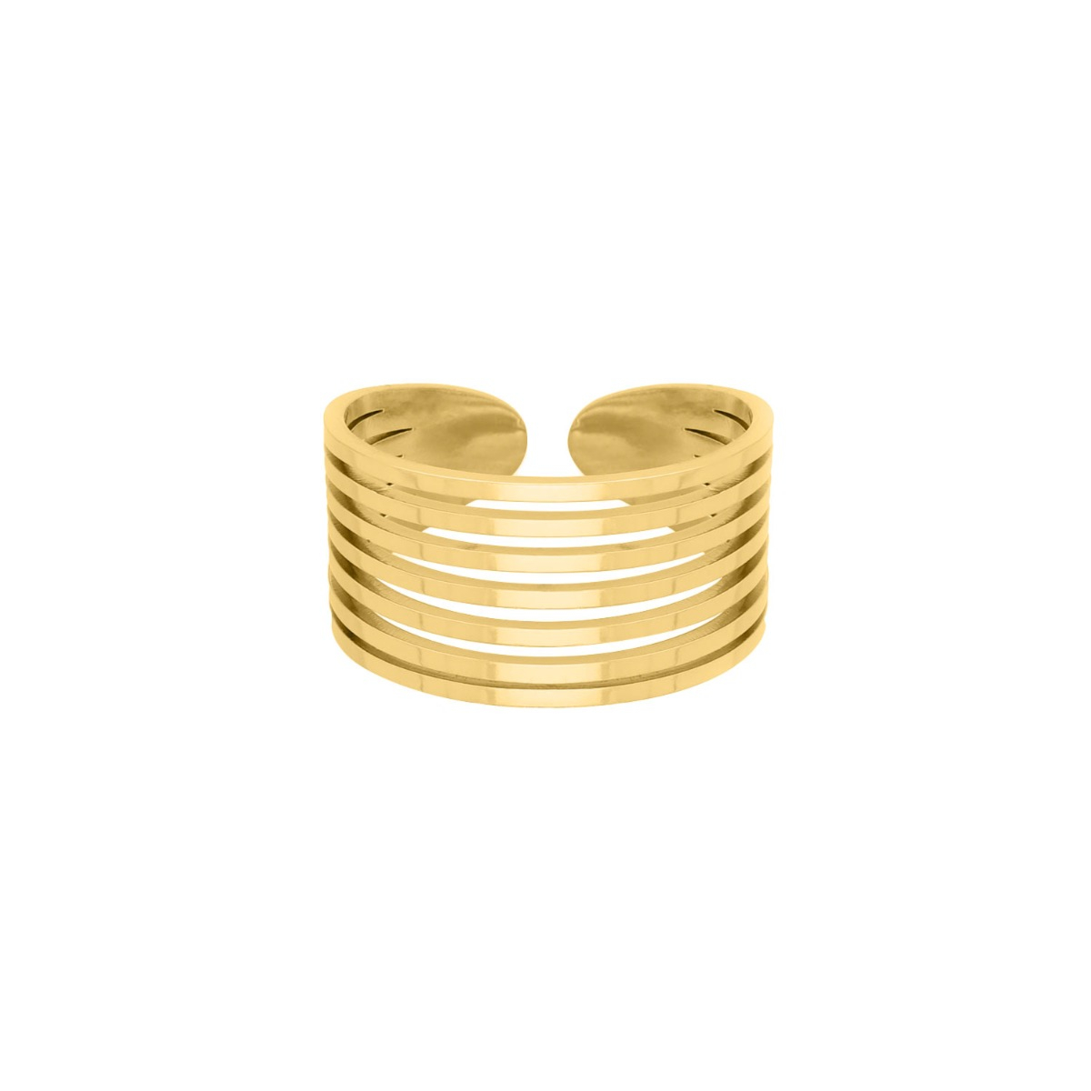Gouden ring met streepjes