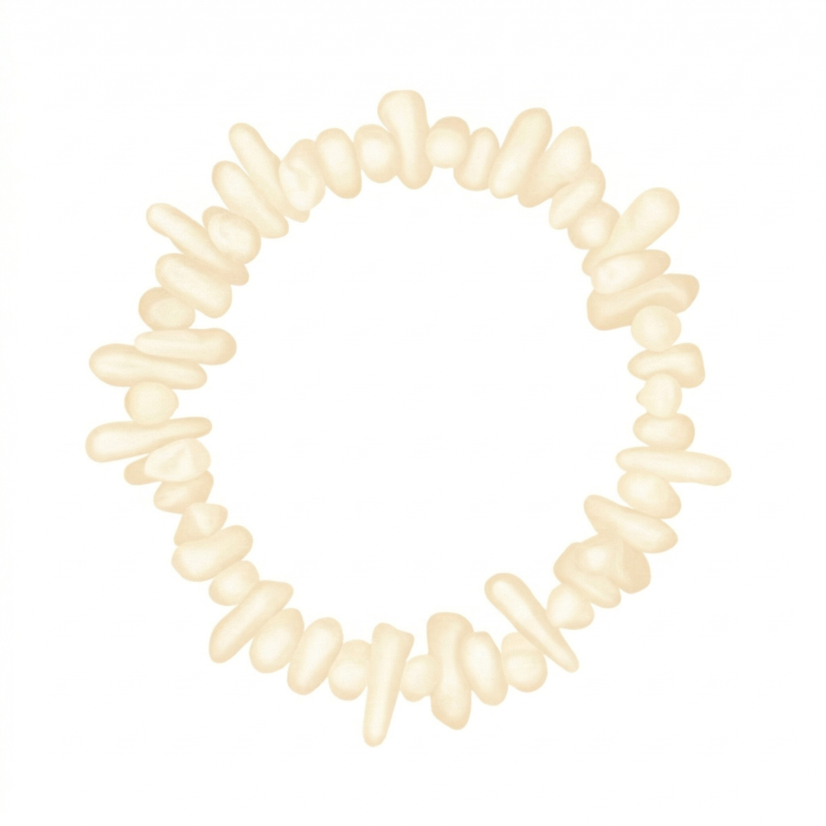 Kralenarmband steentjes mix butter yellow