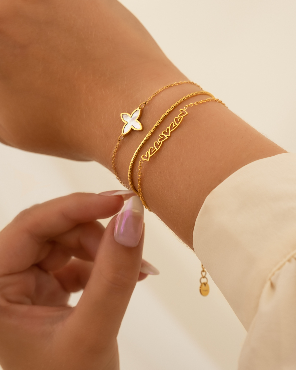 Armband mini snake chain goudkleurig