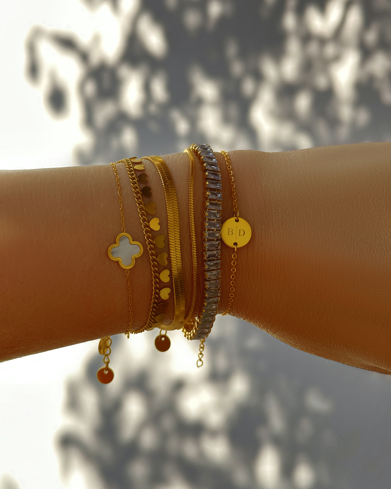 Luxury Clover armband kleur goud