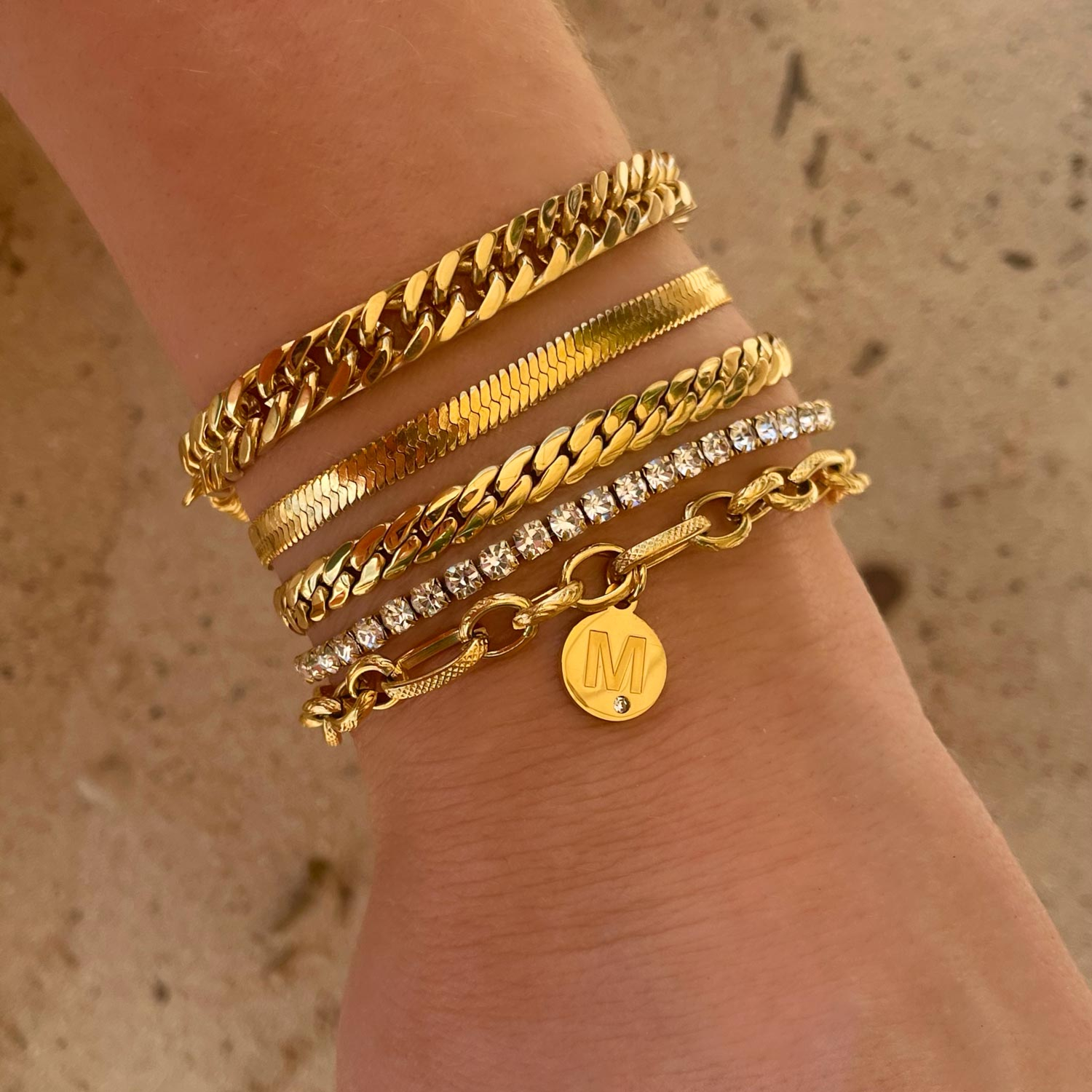 Armparty mix goudkleurig