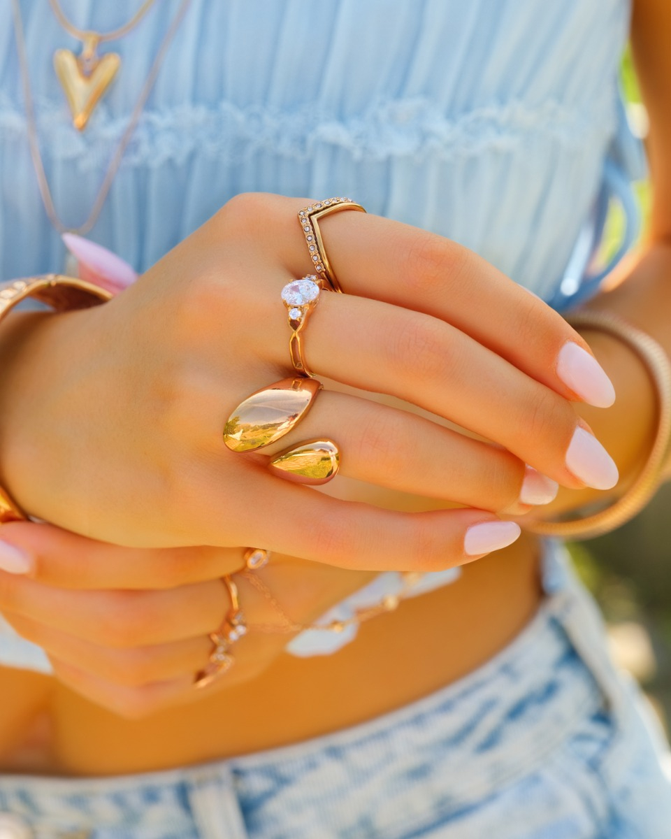 gouden ringen combinatie
