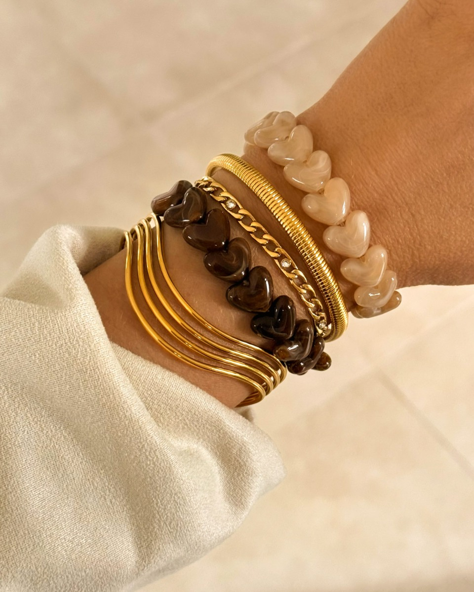Armbanden mix goud