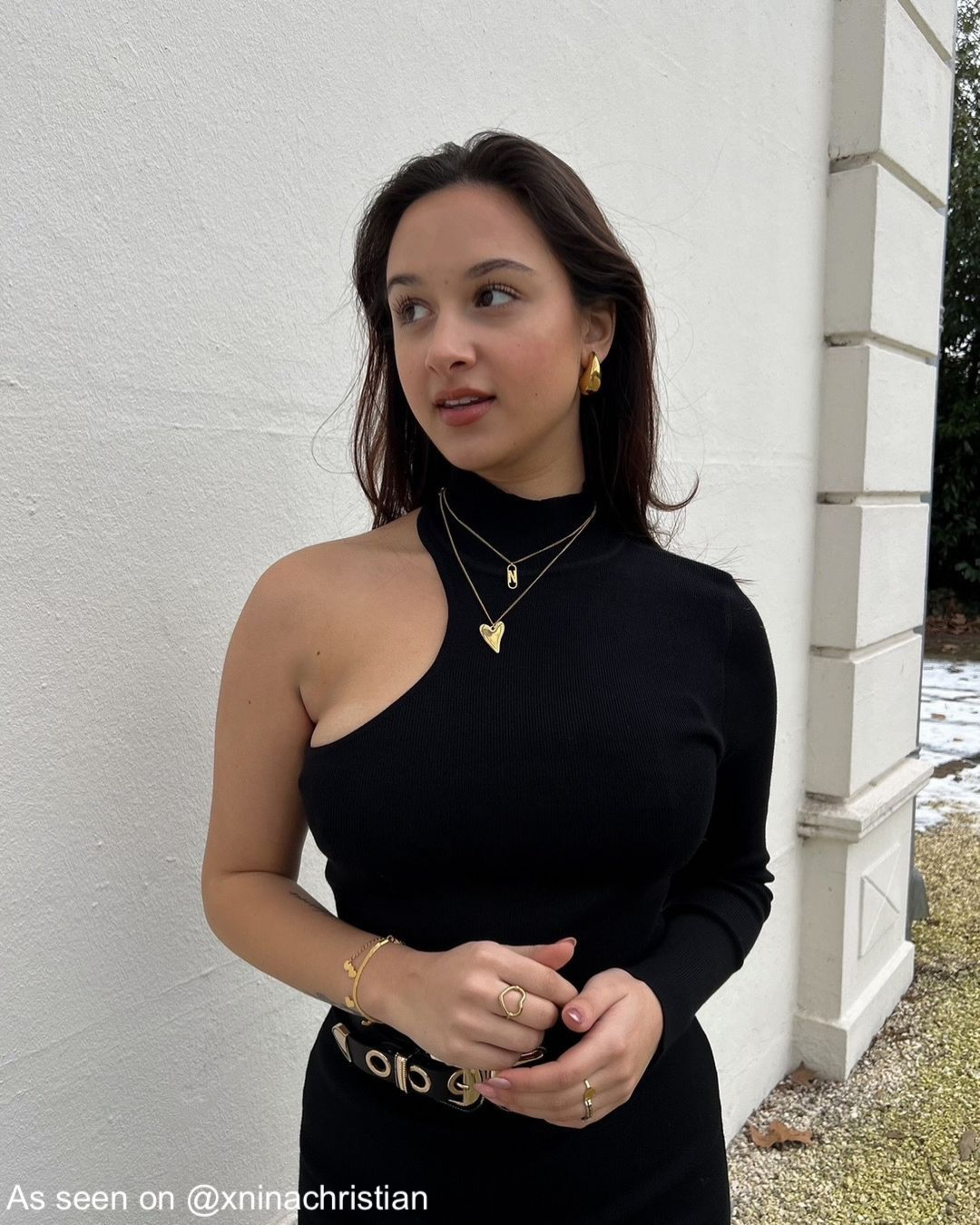 Influencer gouden ketting hartje