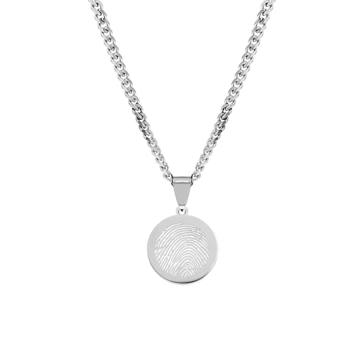 Mannen ketting met vingerafdruk