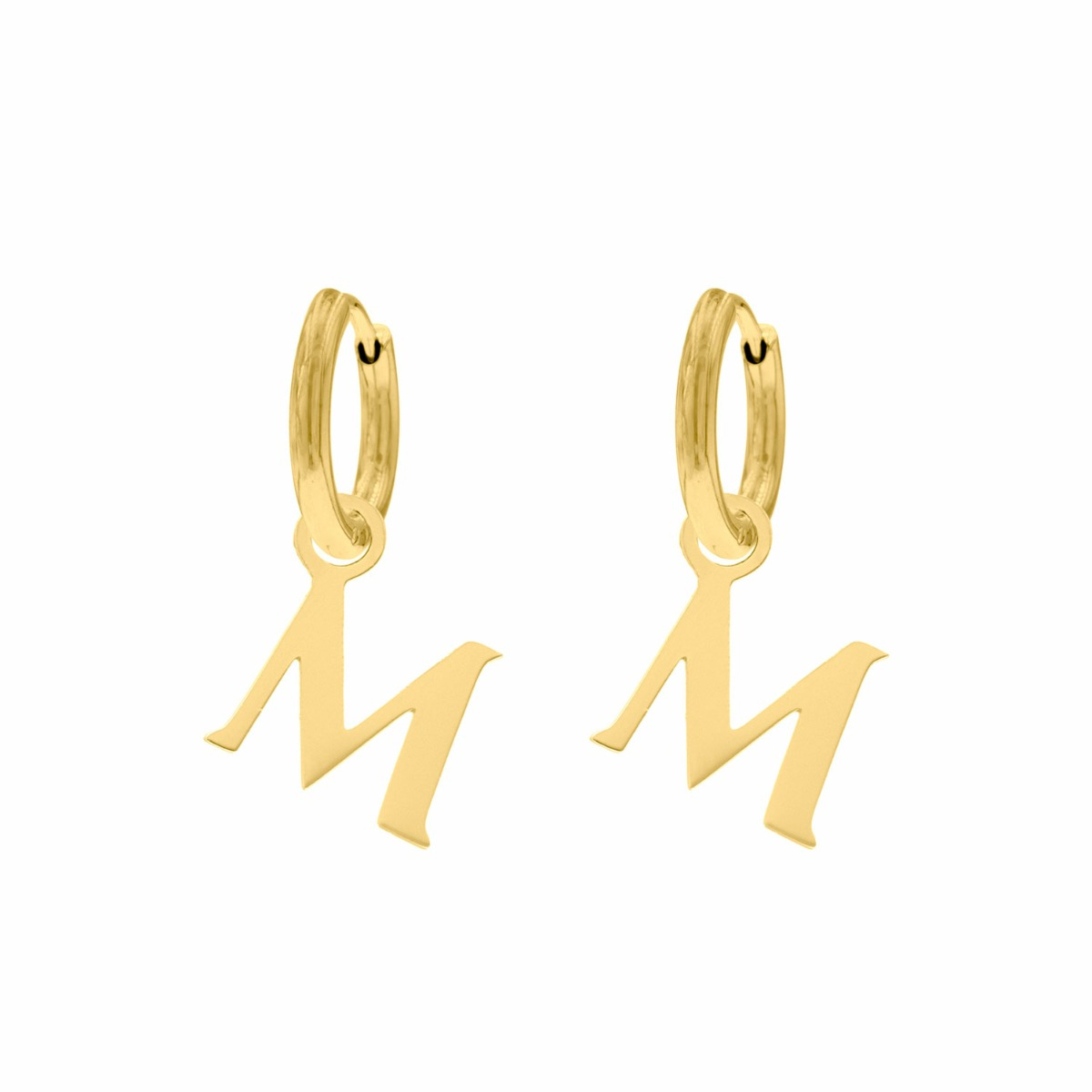 Oorringetjes met initial kleur goud