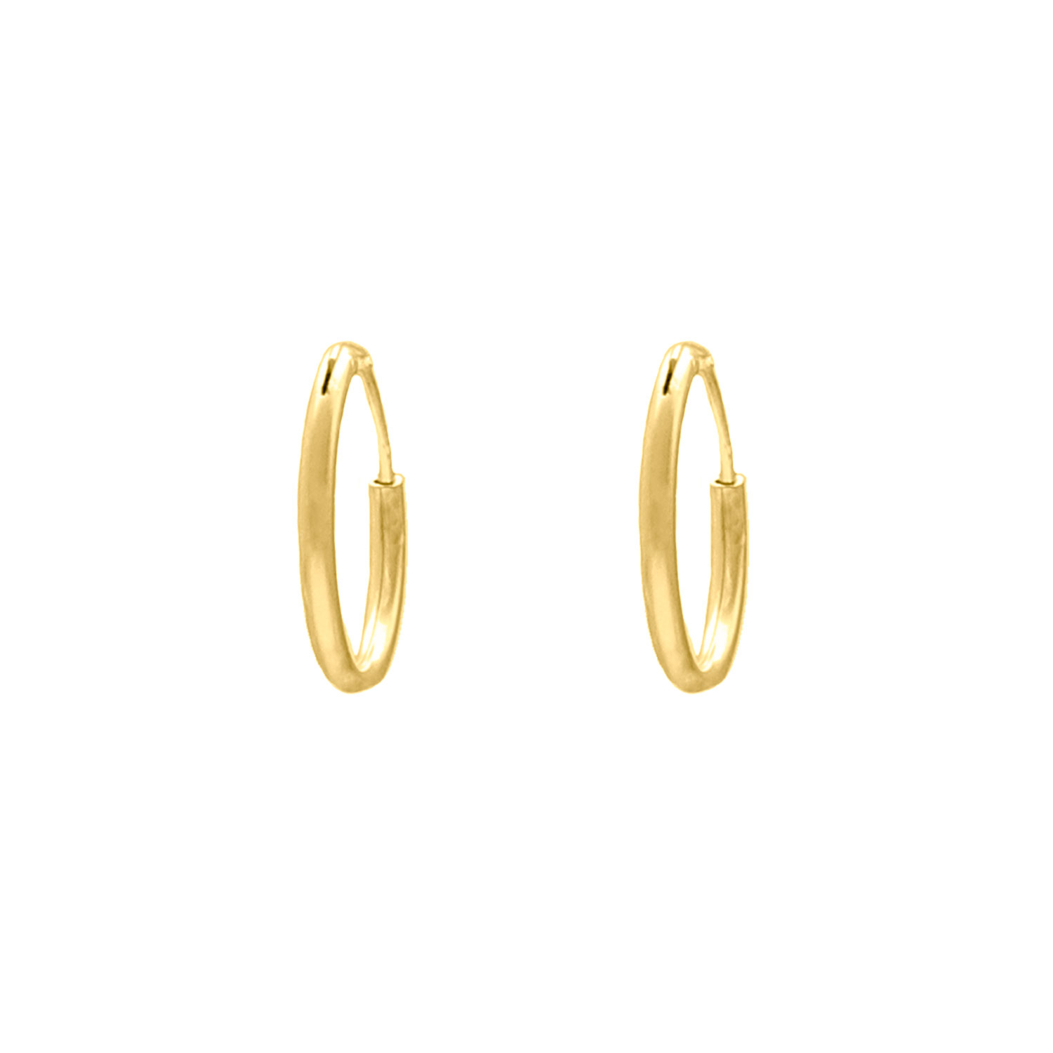 Oorringetjes Sterling Zilver 14 mm Verguld